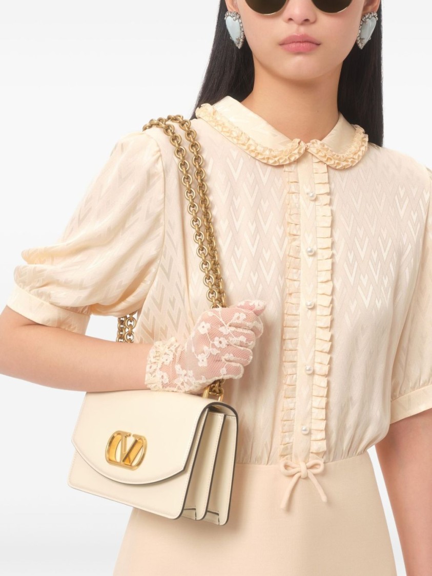 Valentino Women's Crepe Couture Short Dress In Neutral