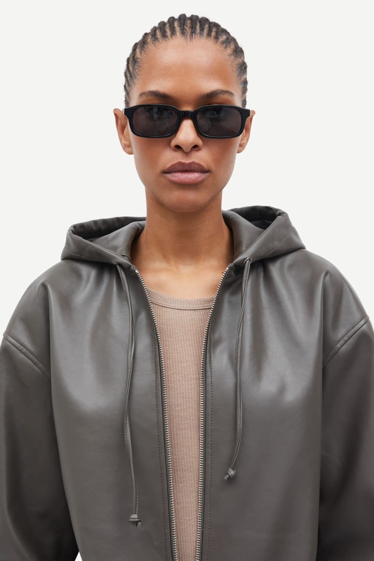 Samsoe & Samsoe Samsoe Samsoe Loose-fit Hoodie With Recycled Leather