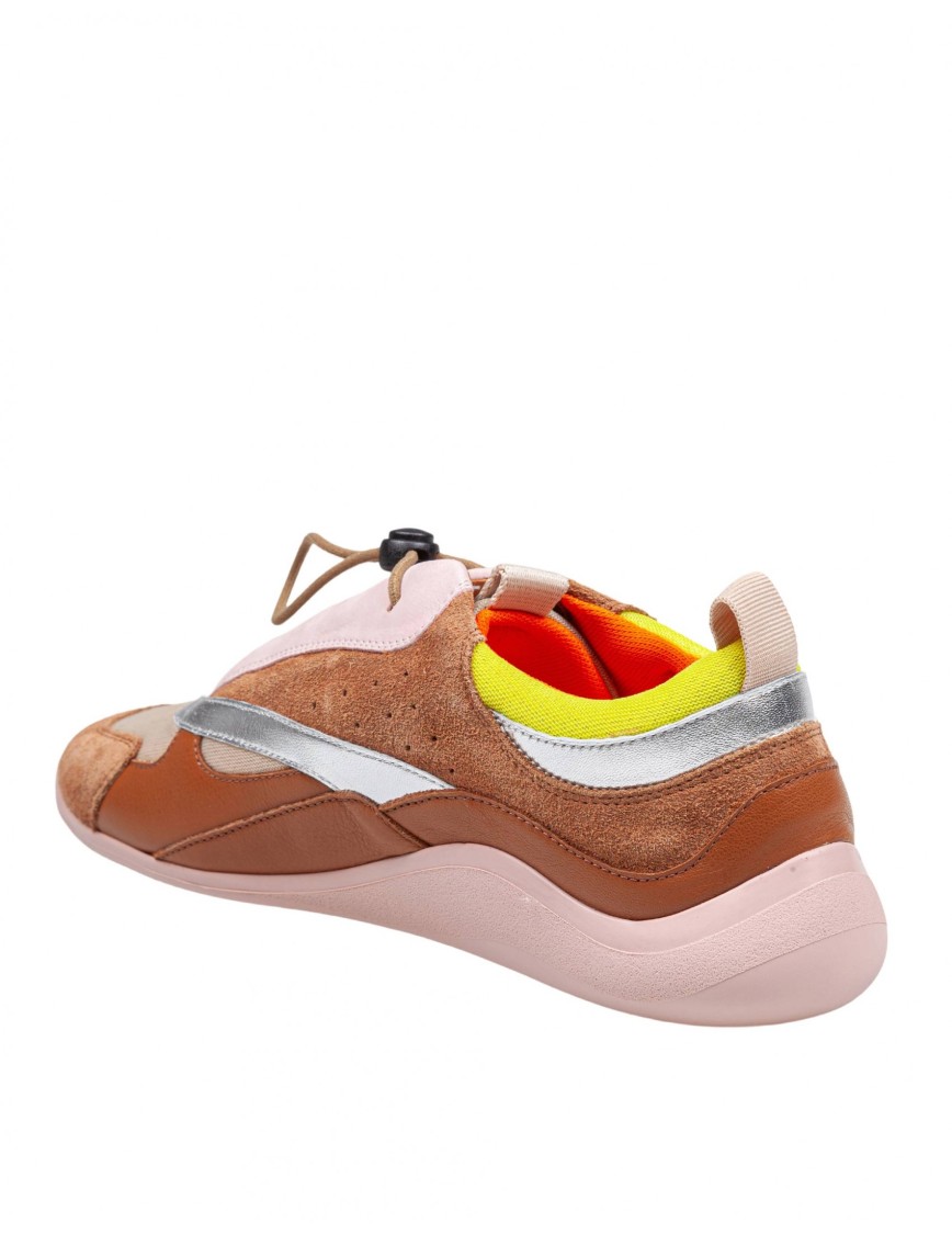 Shop Vic Matie Vic Matié Multicolor Split Leather Sneakers