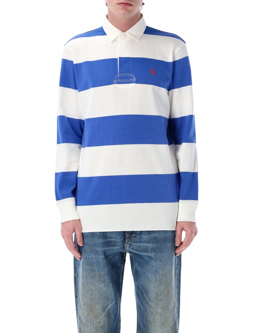 Polo Ralph Lauren The Iconic Rugby Shirt Polo Shirt In Blue