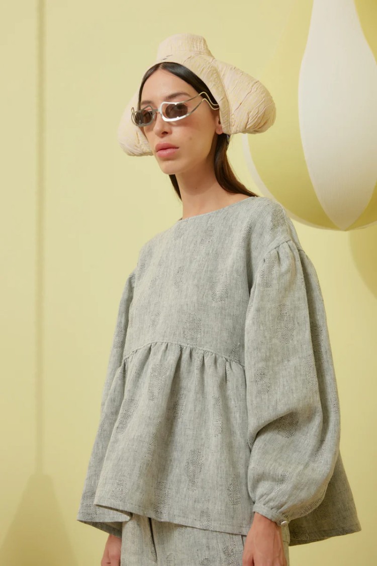 Henrik Vibskov Bowl Blouse With Flared Hem
