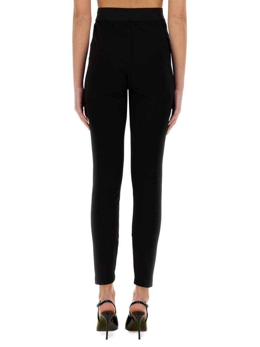 Dolce & Gabbana Ankle Length High-waisted Stretch Fit Leggings In Black