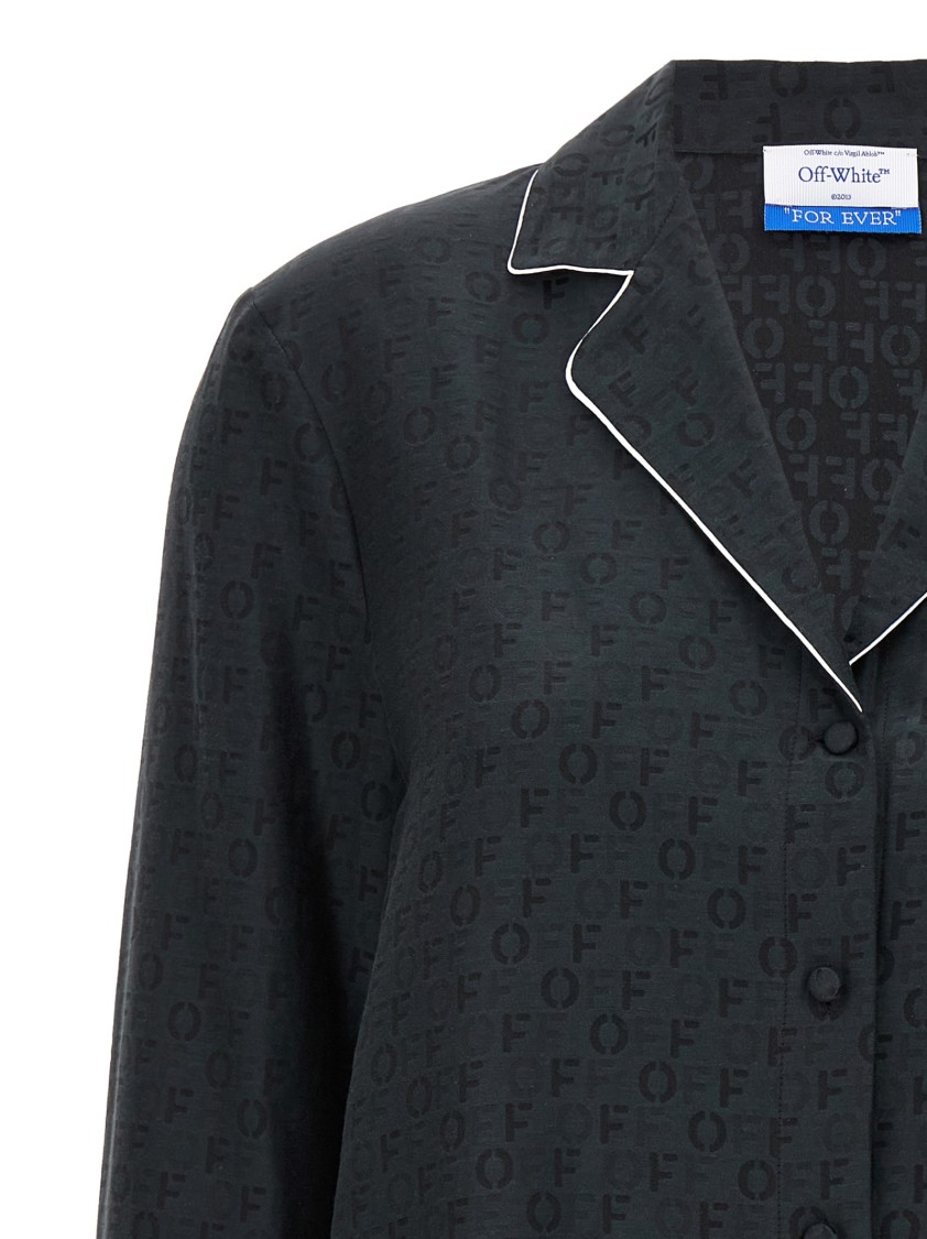 Off-white 'off Jaquard Pajama' Shirt In Black