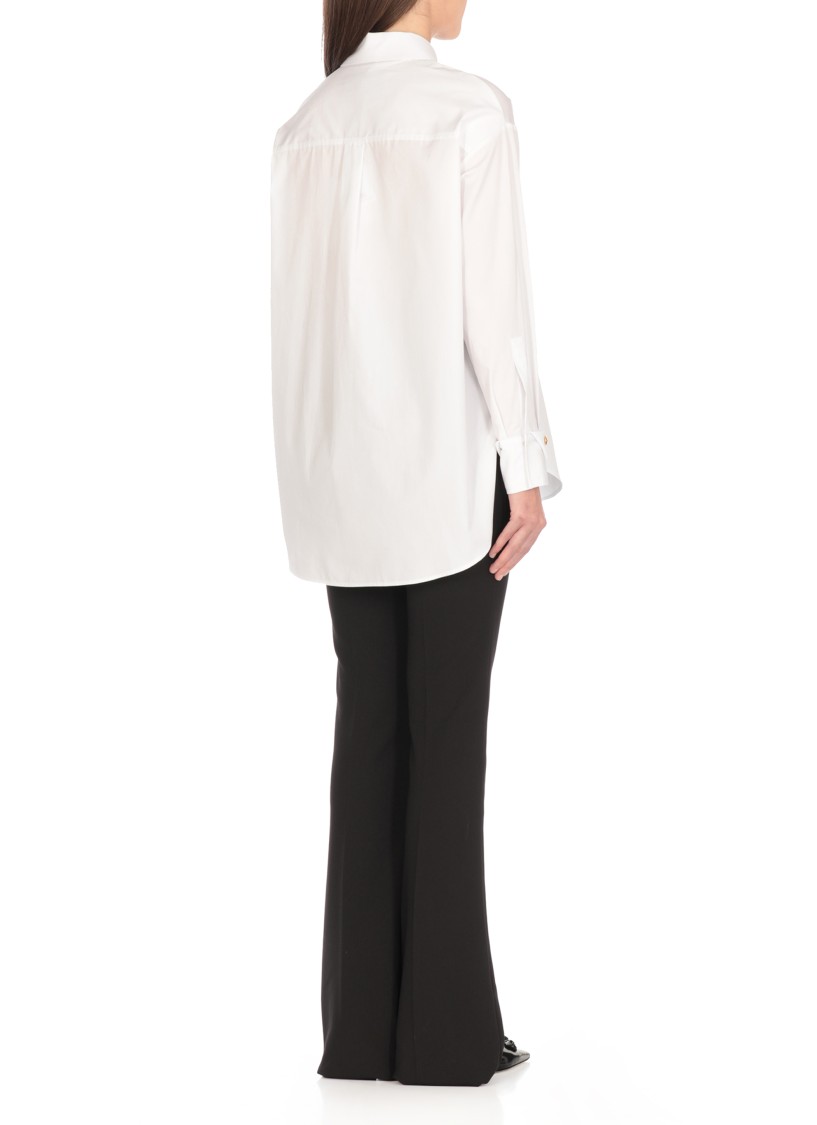 Elisabetta Franchi Shirt With Embroidered Pocket In White