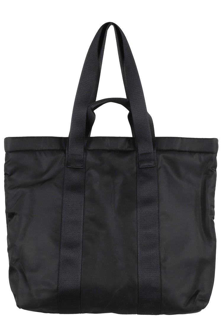 Y-3 Y-3 BLACK TOTE BAG WITH FRONT LOGO AND ZIP CLOSURE