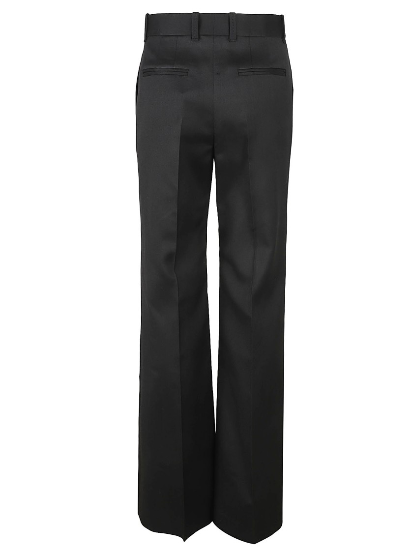 Chloé Wide-leg Tailored Trousers With Structured Waistband In Black