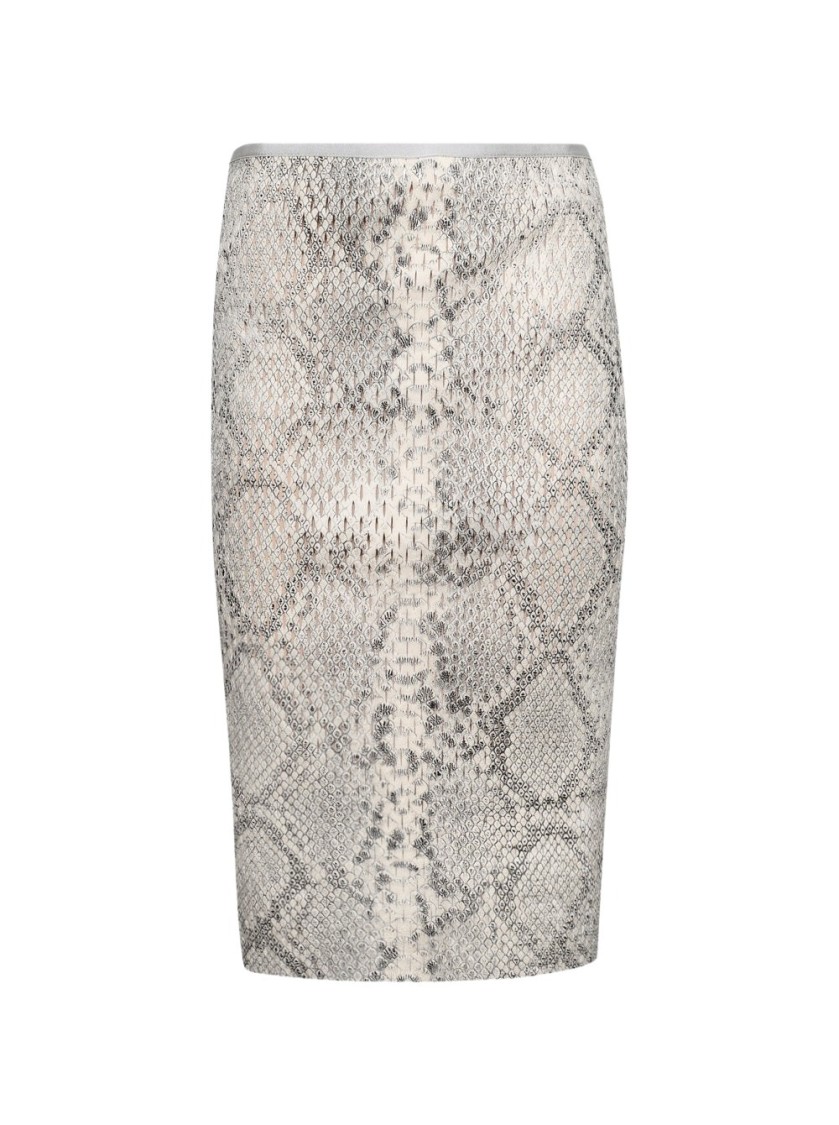 ALEXANDER WANG ALEXANDER WANG LOW RISE MIDI SKIRT BLACK AND WHITE