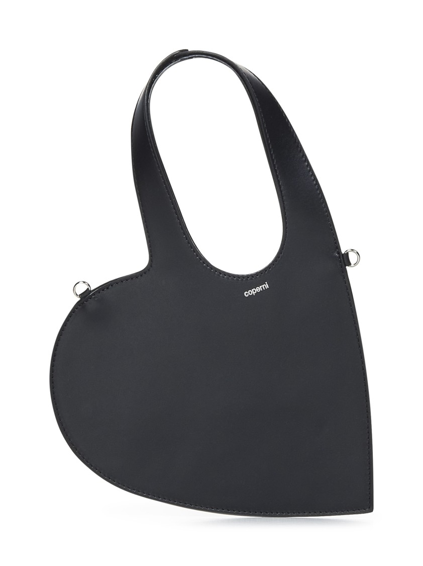 Shop Coperni Heart-shaped Crossbody Bag In Black