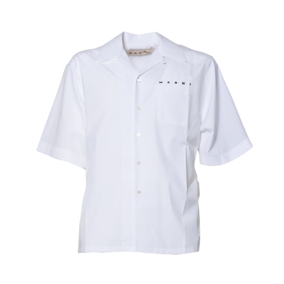 Marni White Poplin Short-sleeve Bowling Shirt