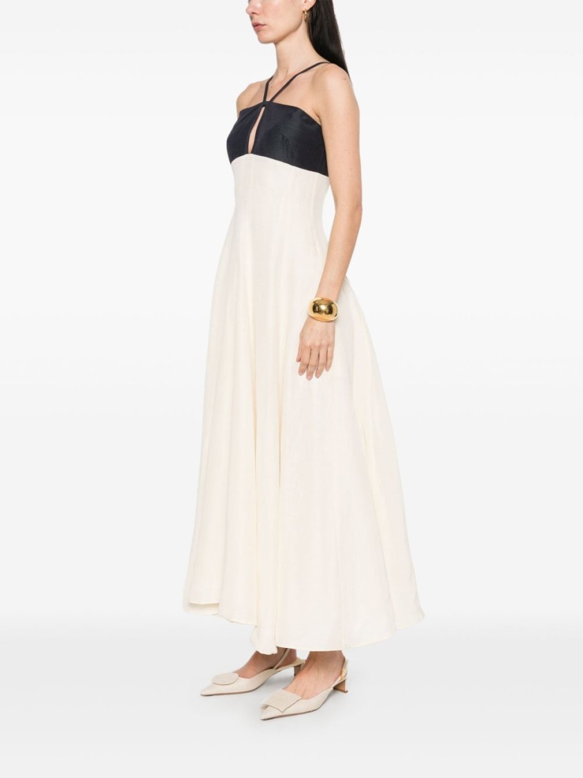 Shop Raquel Diniz Maxi Dress With Fitted Bodice