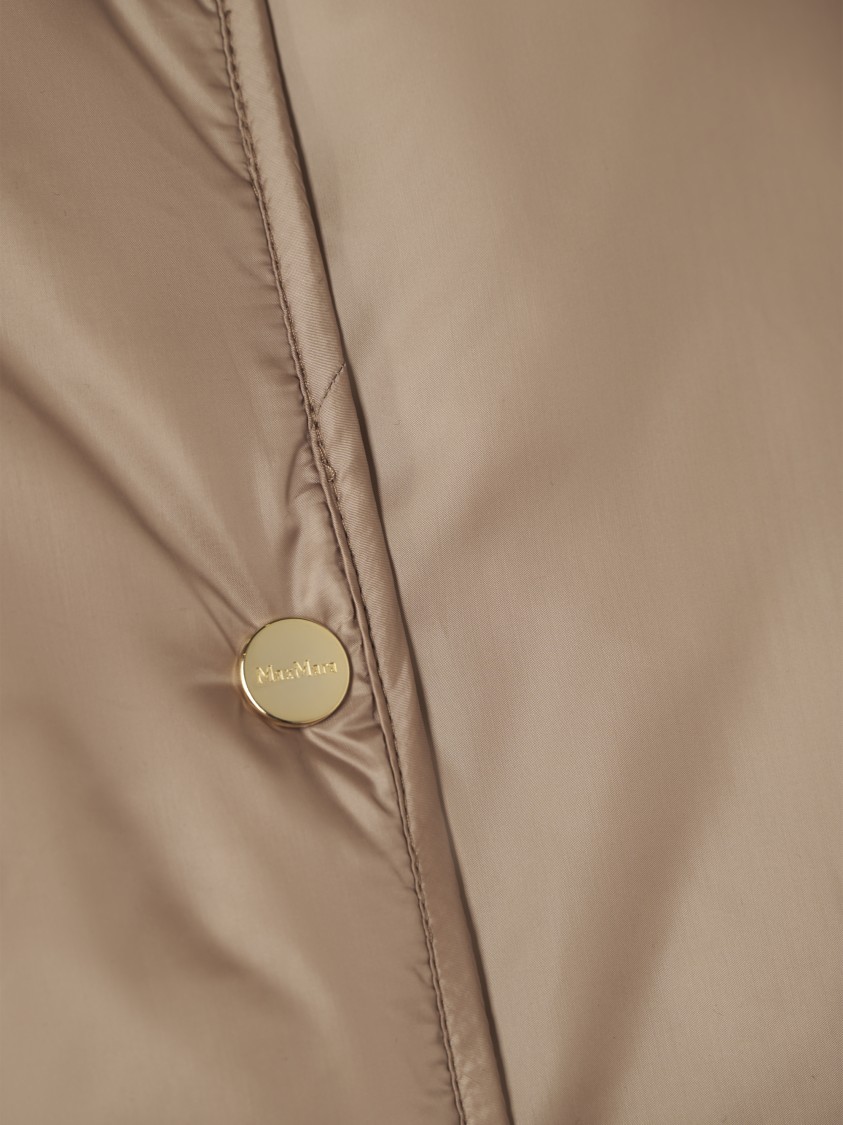 Max Mara Short Padded Jacket With Round Neckline In Gold