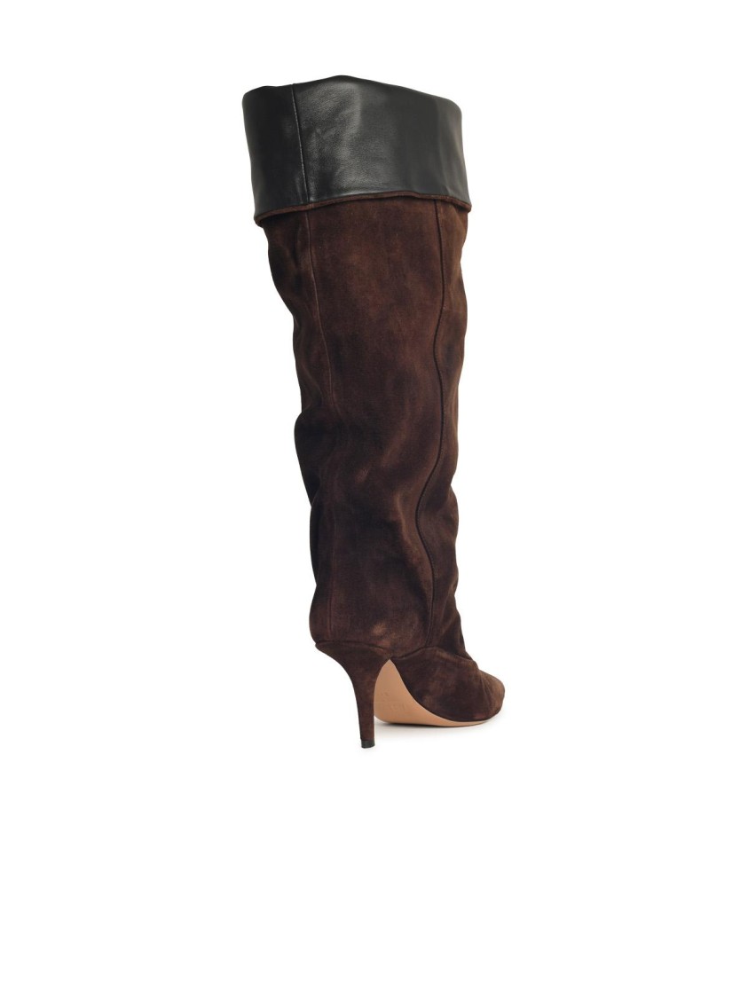 Paris Texas Ines Suede Knee-high Boots In Black