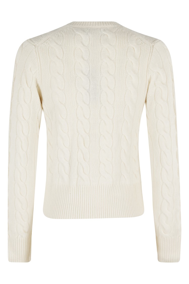 Polo Ralph Lauren Cable Knit Cardigan In Neutral