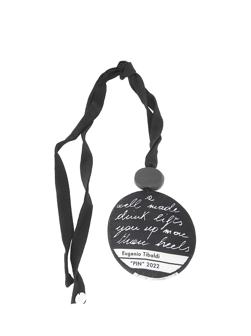 Maria Calderara Fabric Necklace With Printed Pendant In Not Applicable