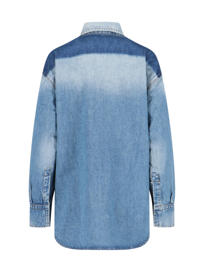 Victoria Beckham Women Camicia In Denim Schiarito In Blue