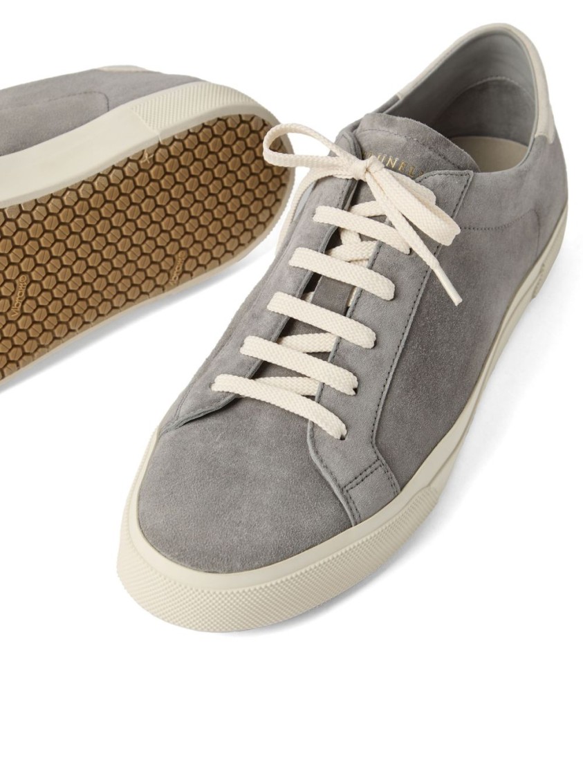 Brunello Cucinelli Lace-up Grey Sneakers