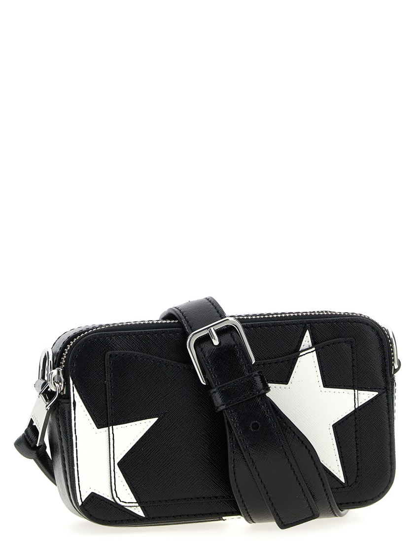 Marc Jacobs 'the Star Patchwork Snapshot' Crossbody Bag In Black