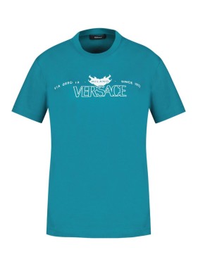 Versace Playfully Curled White Cotton T-Shirt | THE LIST