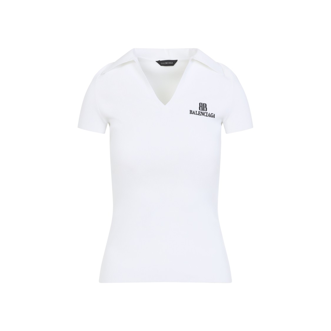 Balenciaga Fitted Viscose Blend T-shirt With Logo Embroidery