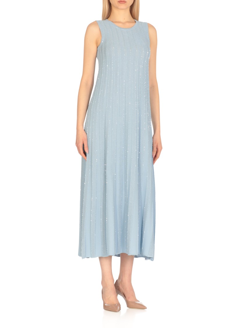 Shop D Exterior D. Exterior Light Blue Viscose Dress
