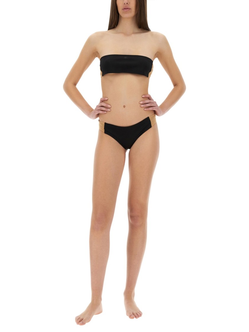 Courrèges Strapless Bandeau Bikini High-cut Legs