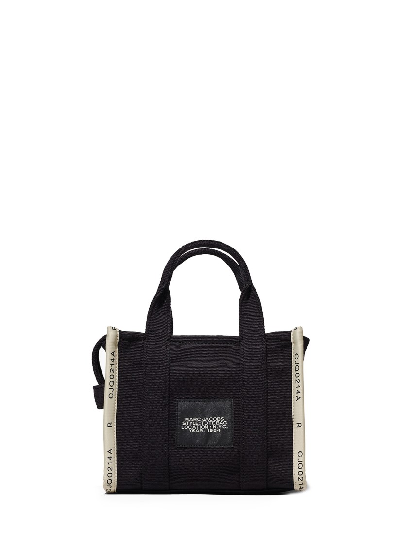 Marc Jacobs Small Black Canvas Tote Bag In Black