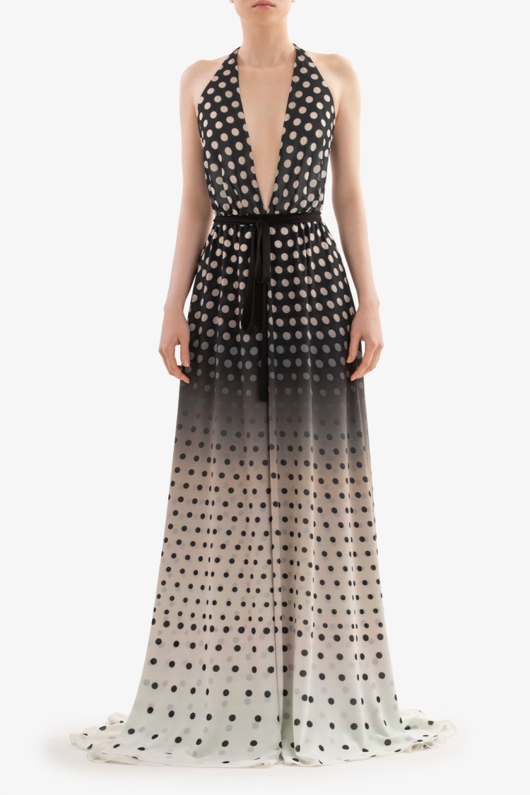 Saiid Kobeisy Gradient Printed Dress In Multi