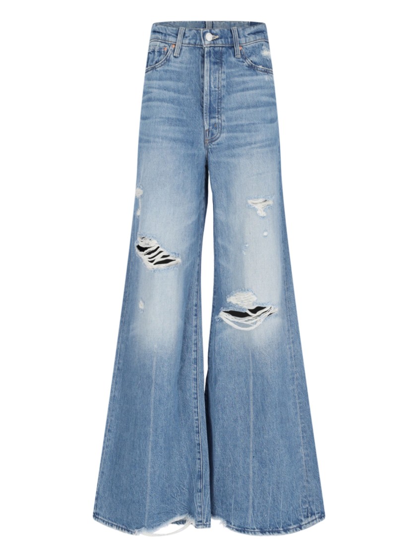 Mother "the Ditcher Roller Sneak" Palazzo Jeans – Light Blue