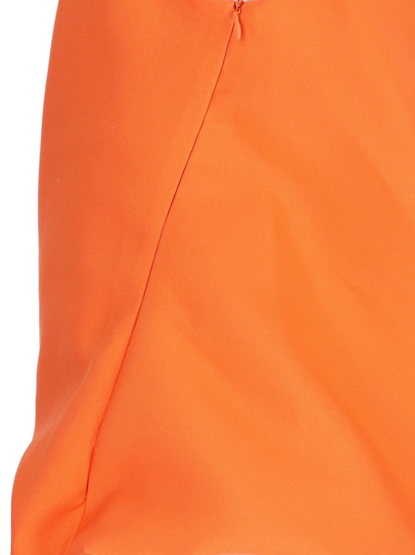 Dries Van Noten Draped Top In Orange Fabric Draped Design