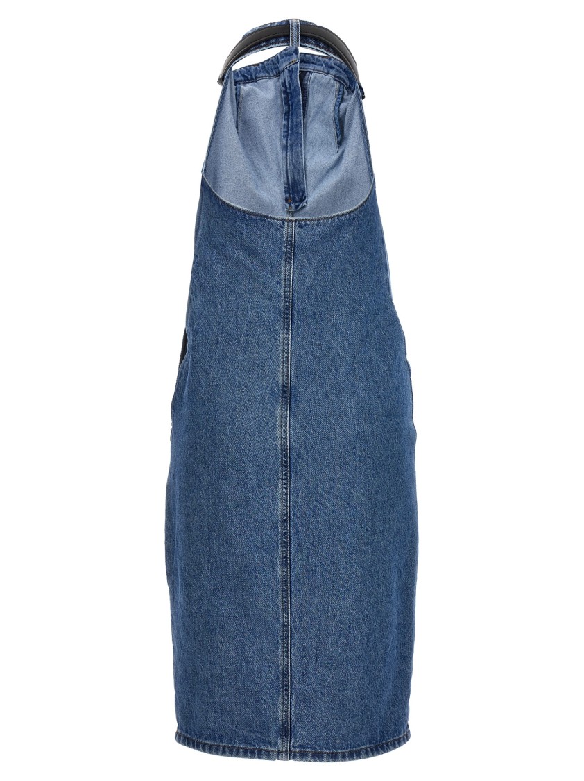 Coperni 'belt Halter Neck' Dress In Blue