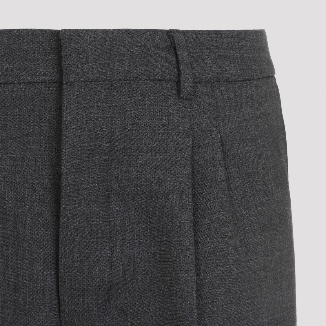 Ami Alexandre Mattiussi Ami Tailored Grey Trousers With Pleated Front In Black