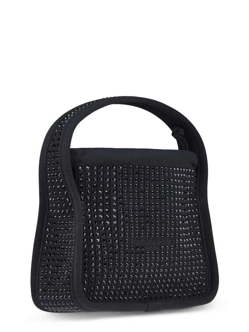 Alexander Wang Compact Textured Black Bag With Metallic Studs In Black