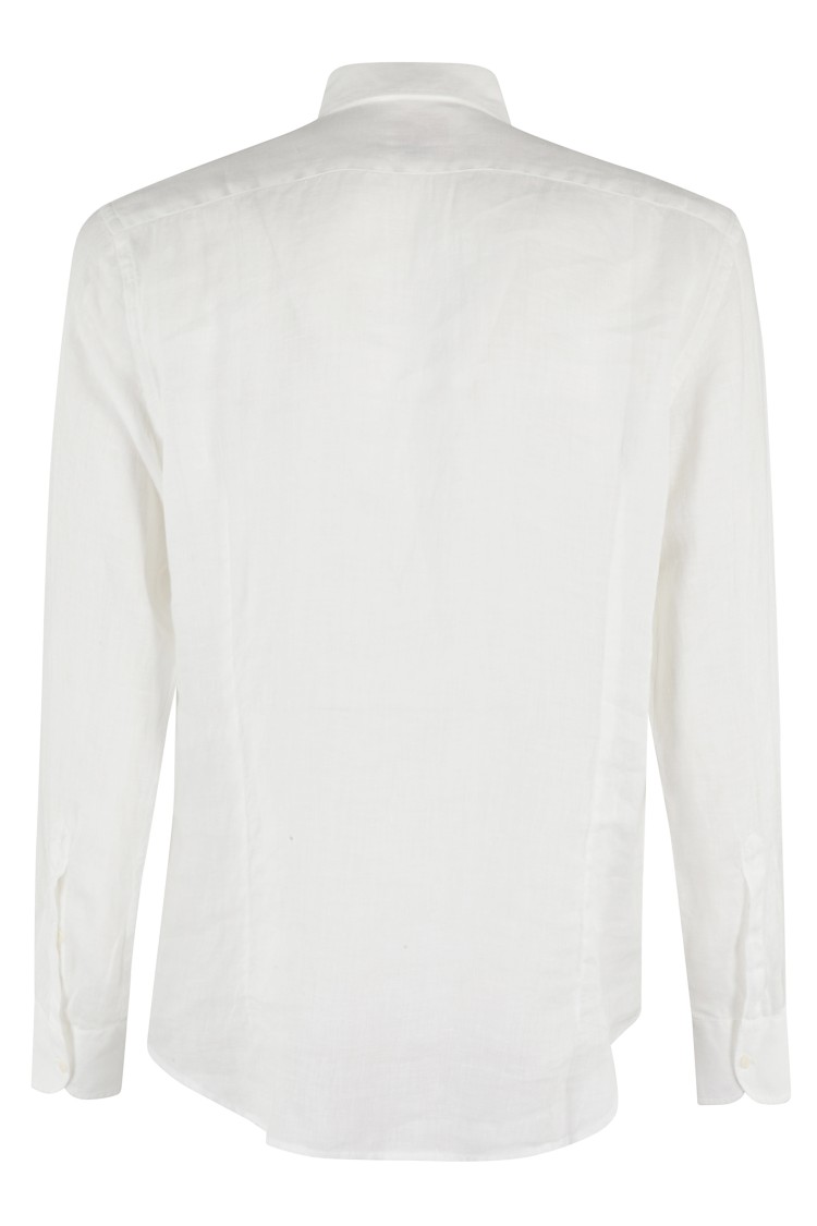 MC2 SAINT BARTH MC2 SAINT BARTH LONG-SLEEVE LINEN SHIRT WITH CLASSIC COLLAR
