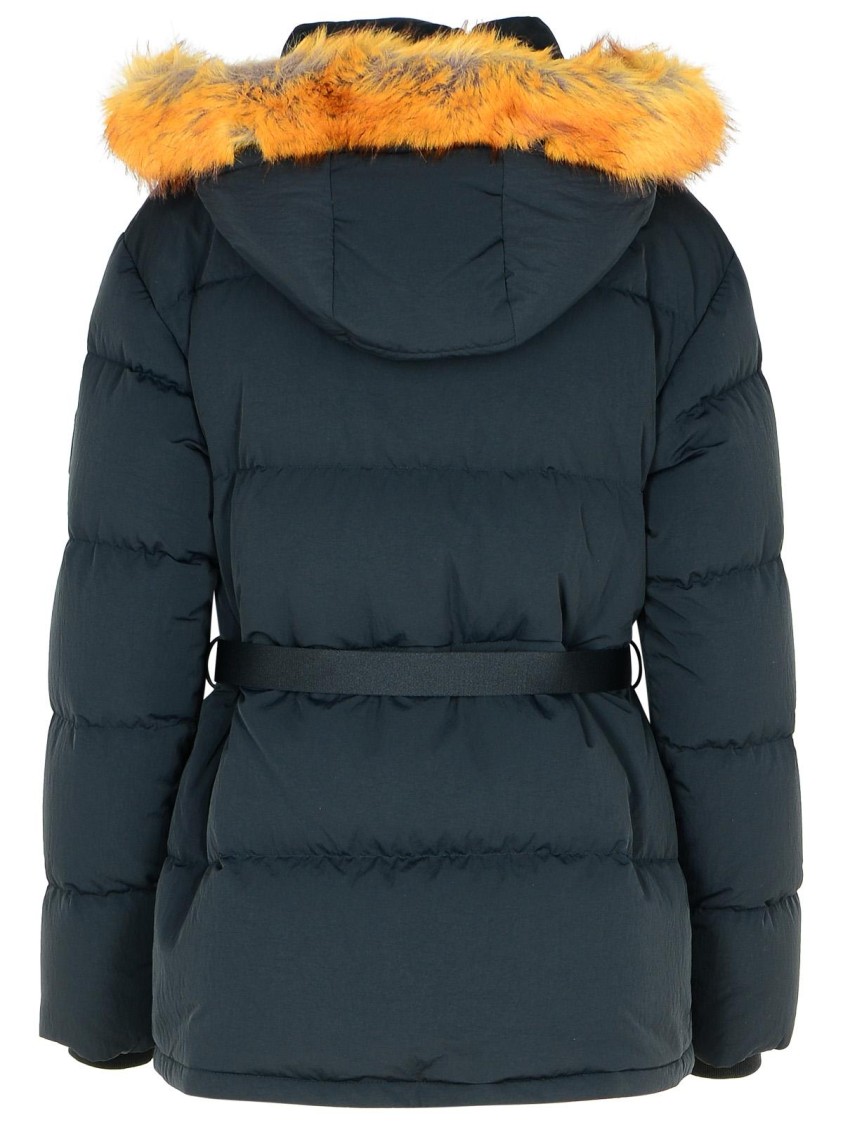 Burberry Blue Nylon Down Jacket In Blue
