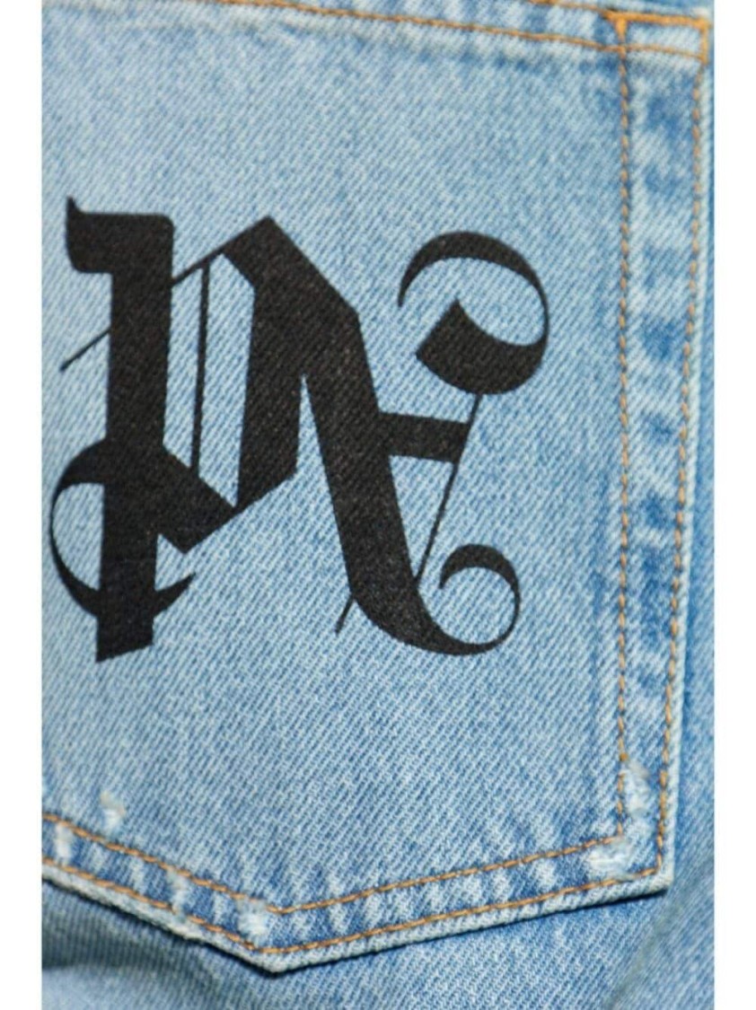 PALM ANGELS PALM ANGELS LOGO JEANS 