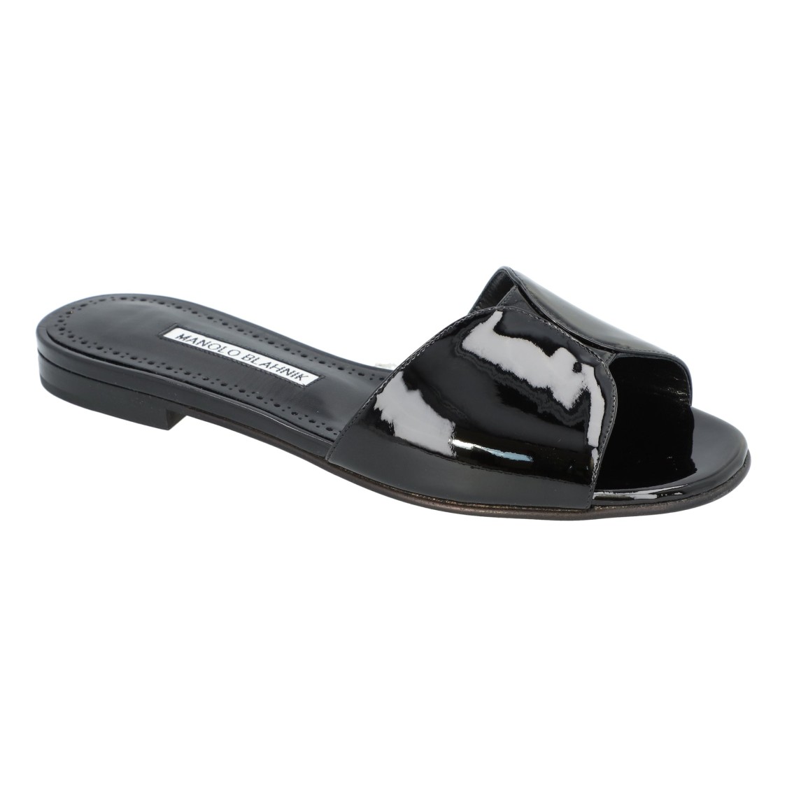 Manolo Blahnik Houramu Flat Black