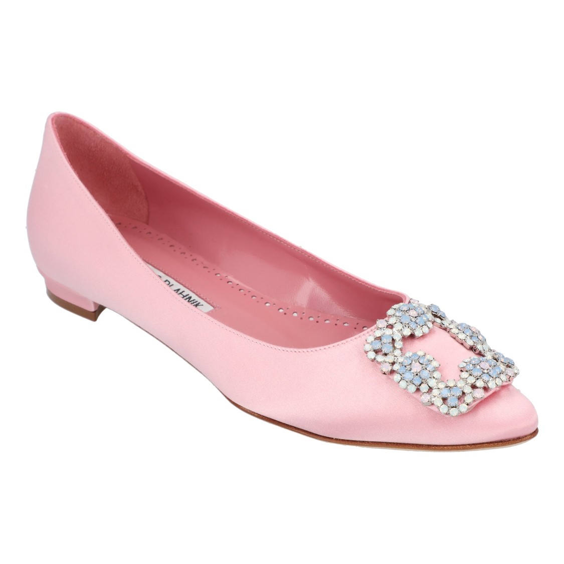 Manolo Blahnik Hangisi Ballerinas Pink Flat | THE LIST