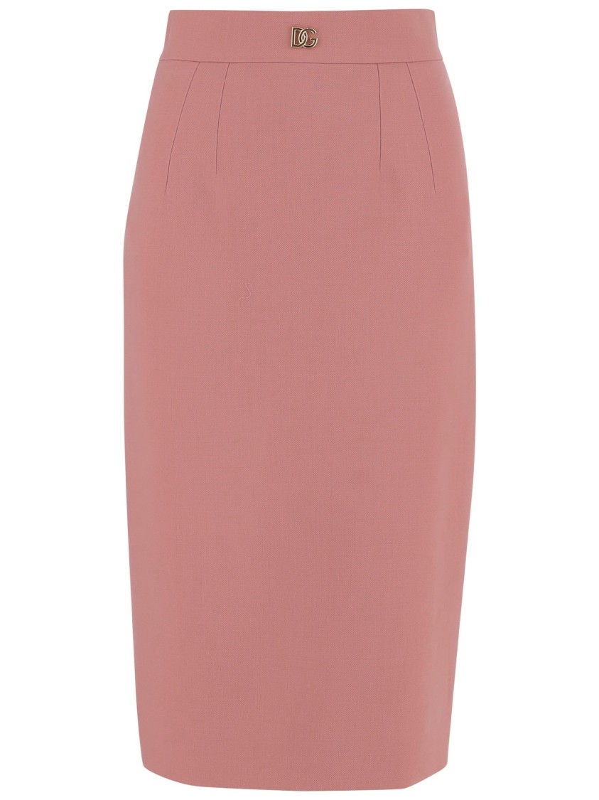 Dolce & Gabbana Midi Pencil Skirt In Pink