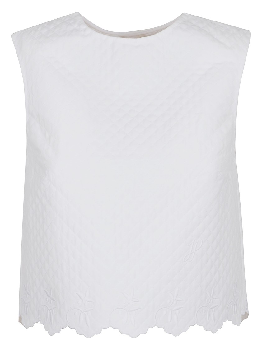 Shop Patou Embroidered Cropped Top