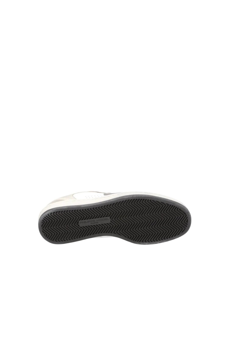 Philippe Model Veau Crackle Blanc Ciel Sneakers In White