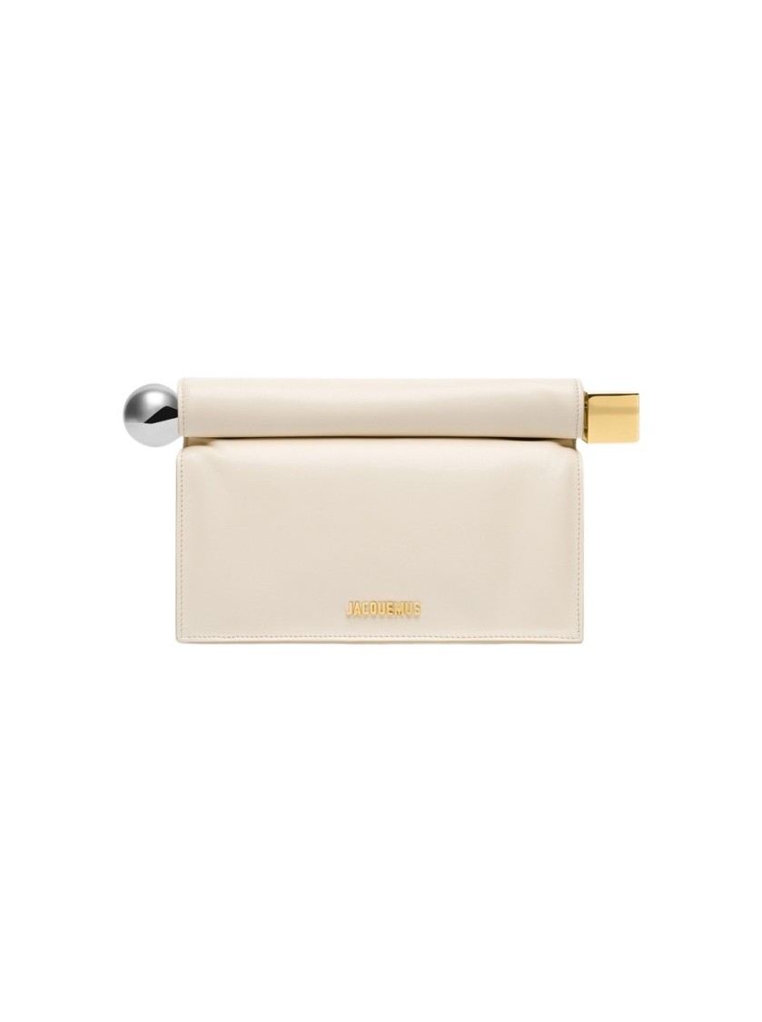 Jacquemus The Rond Carrã© Clutch Light Ivory In Neutrals
