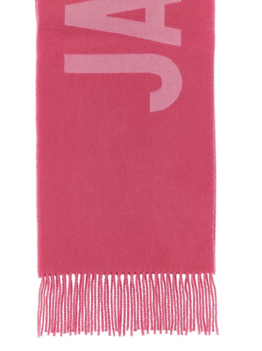 Jacquemus Soft Fringe Detail Scarf In Pink