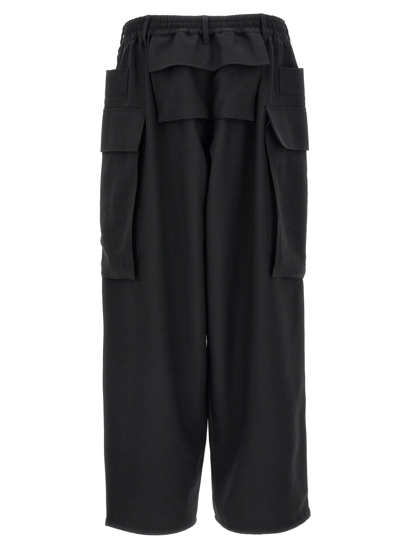 Y-3 Cargo Pants With Button Detail And Pockets In Black