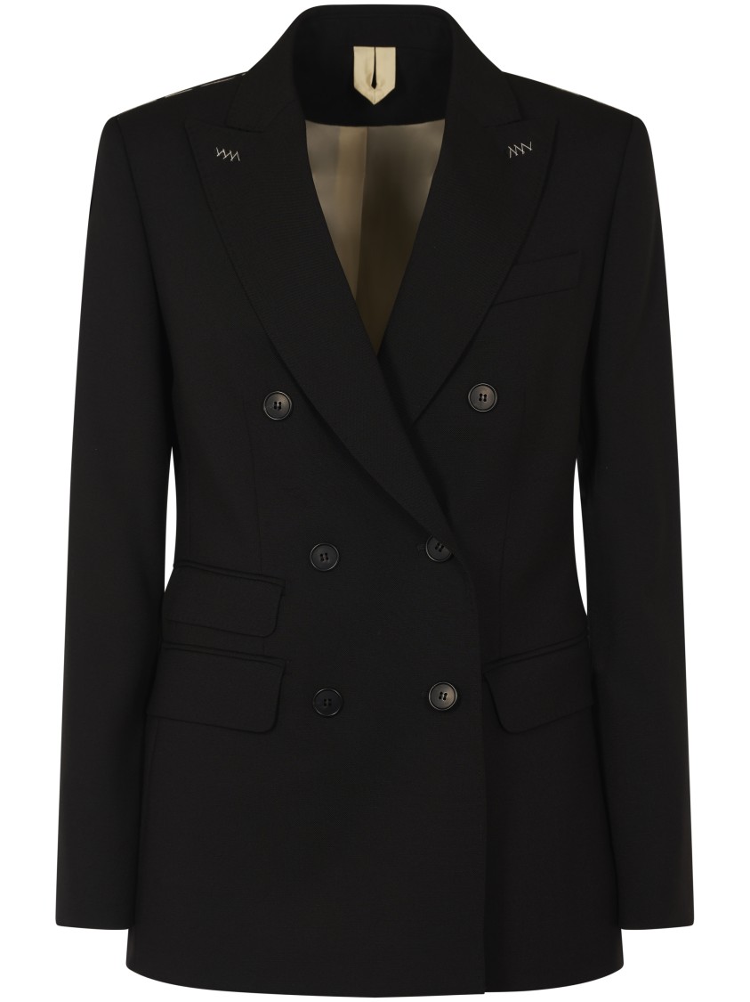 Max Mara Tailored Black Jacket With Double-breasted Design In Black