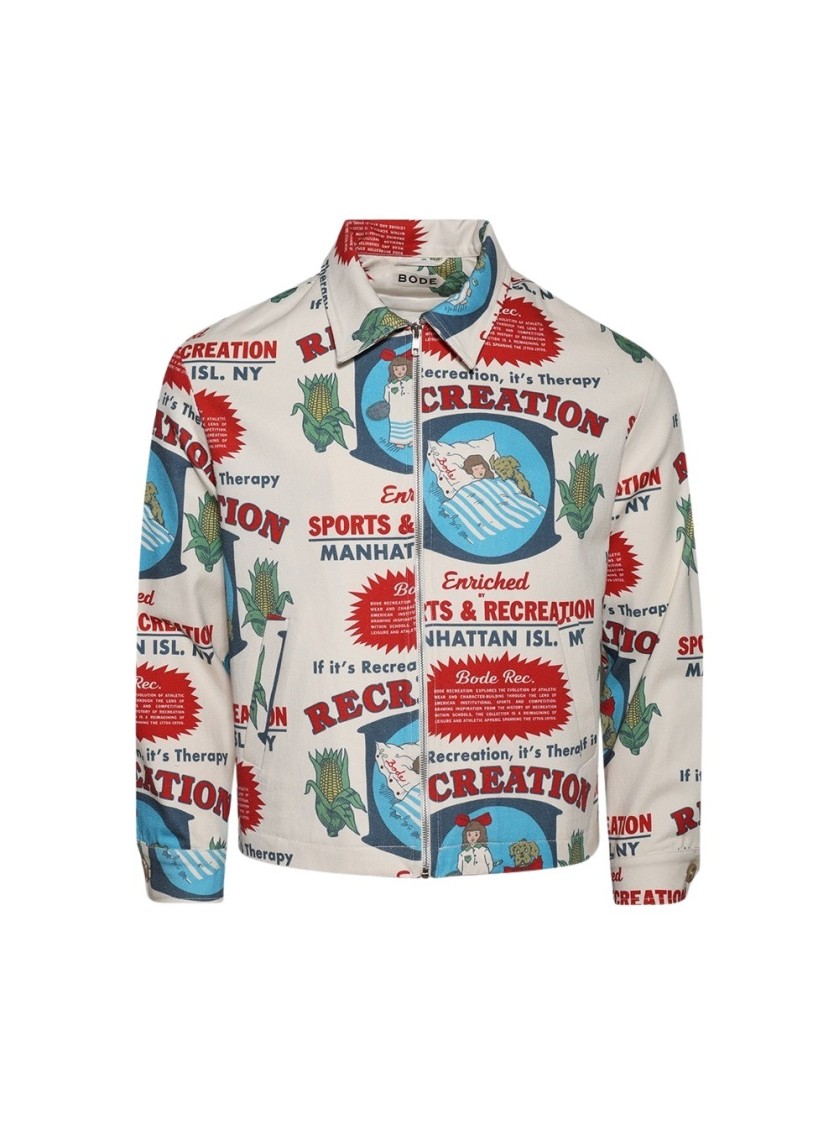 Bode Enrichment Jacket White And Multicolor In White