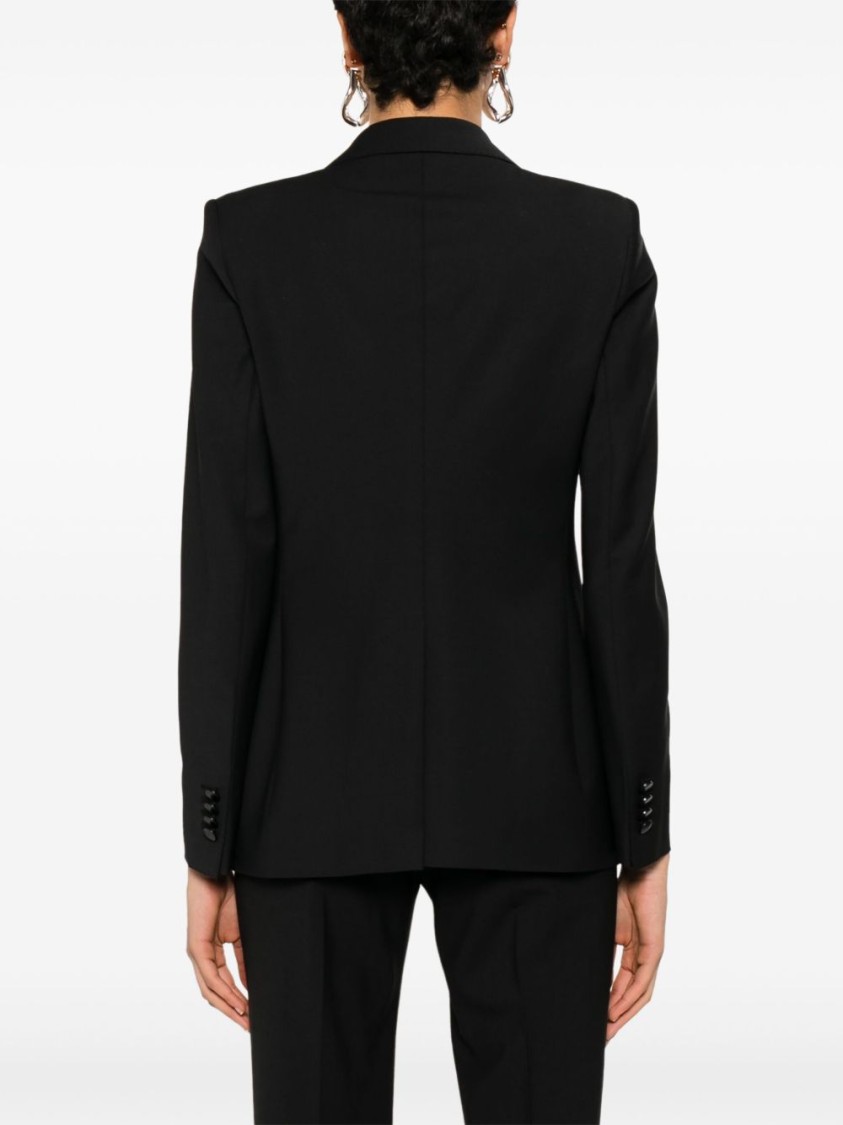 Tagliatore Tailored Black Jacket With Notched Lapel In Black