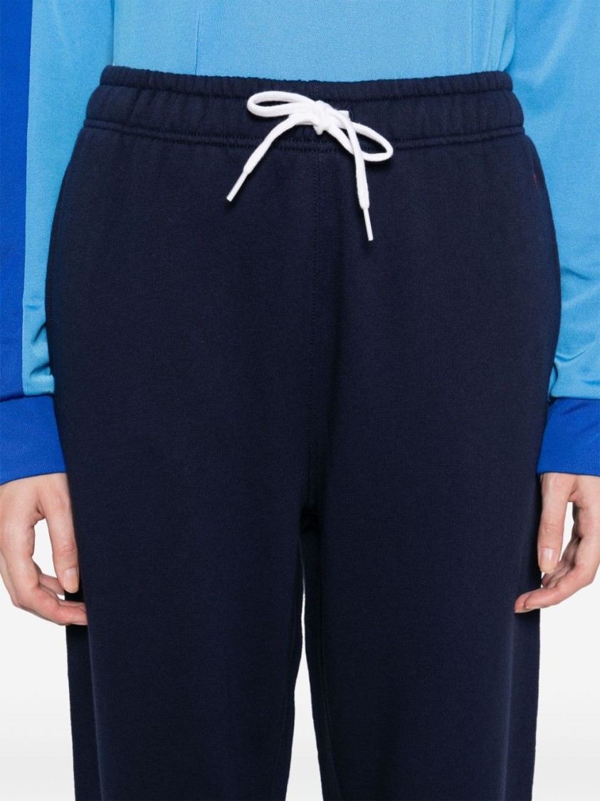 Shop Polo Ralph Lauren Relaxed-fit Blue Trousers With Tapered Cuffs