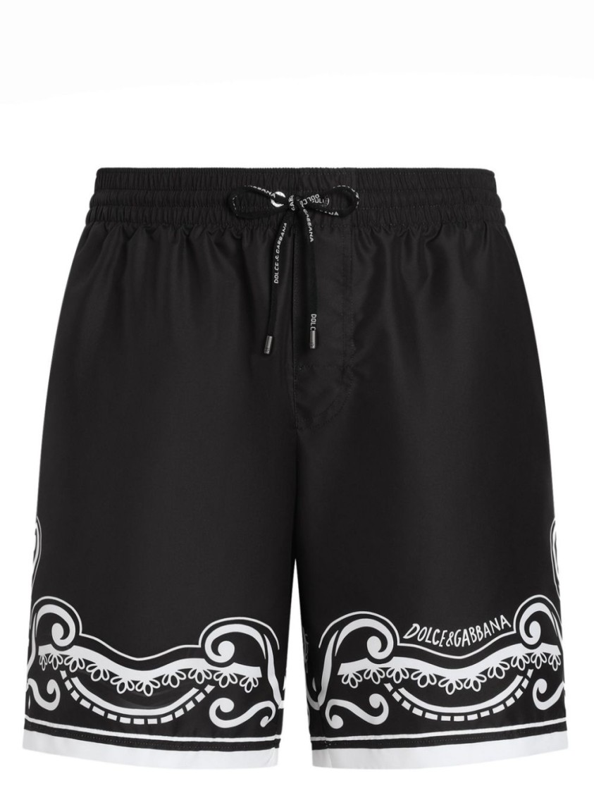DOLCE & GABBANA DOLCE & GABBANA MARE NERO SWIM SHORTS