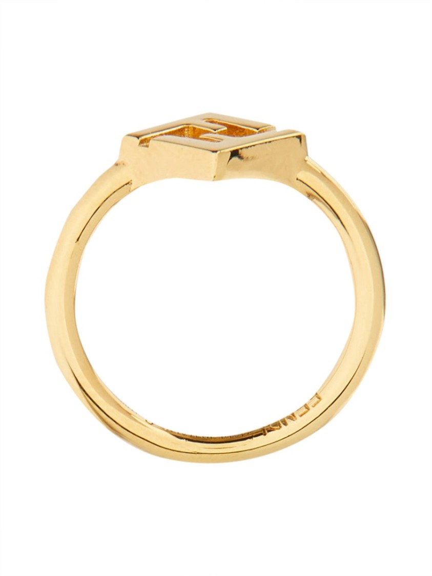 Fendi Geometric Polished Finish Ring