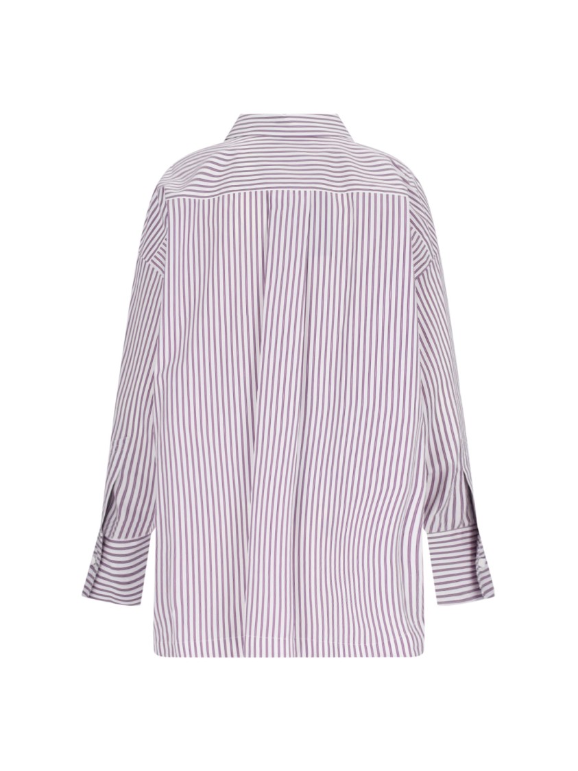 Shop Attico The Diana' Striped Shirt – Purple
